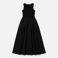 Robe Mi-Longue Évasée Sans Manches avec Poches