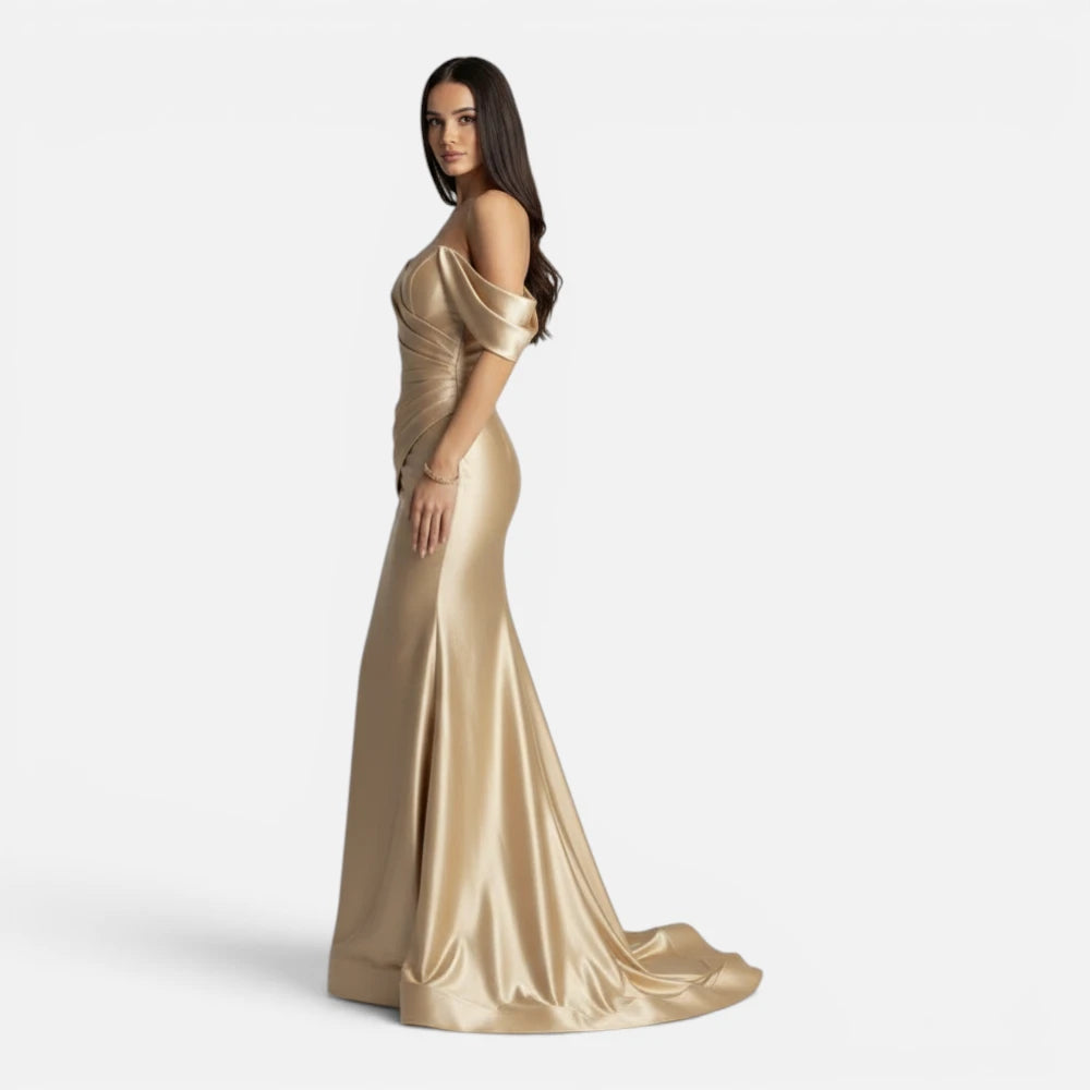 Robe de Demoiselle d'Honneur Sirène en Satin