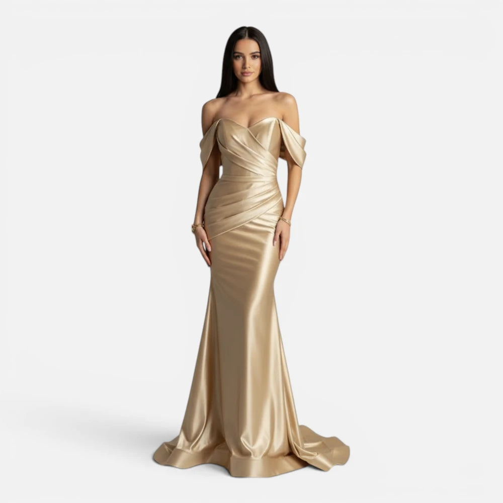 Robe de Demoiselle d'Honneur Sirène en Satin