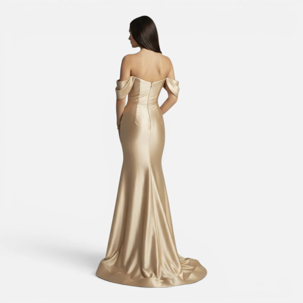 Robe de Demoiselle d'Honneur Sirène en Satin