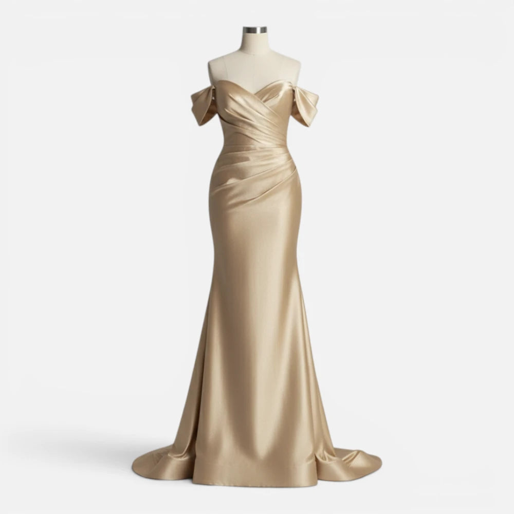 Robe de Demoiselle d'Honneur Sirène en Satin