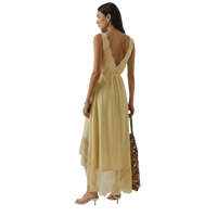 Robe Débardeur Fluide à Ourlet Irrégulier et Col V