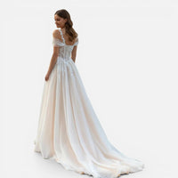 Robe de Mariée Princesse en Tulle à Corset Baleiné