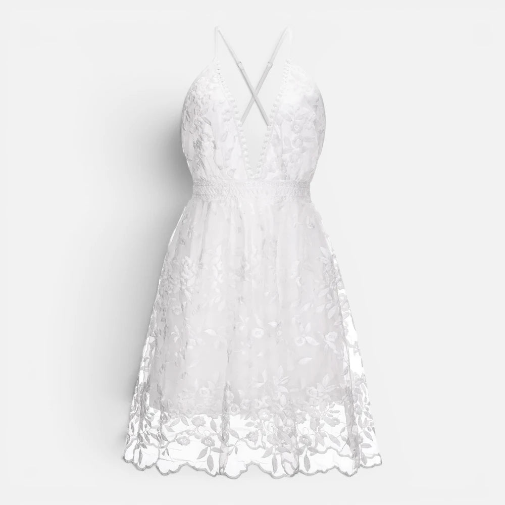 Robe Longue Drapée avec Bustier en Dentelle