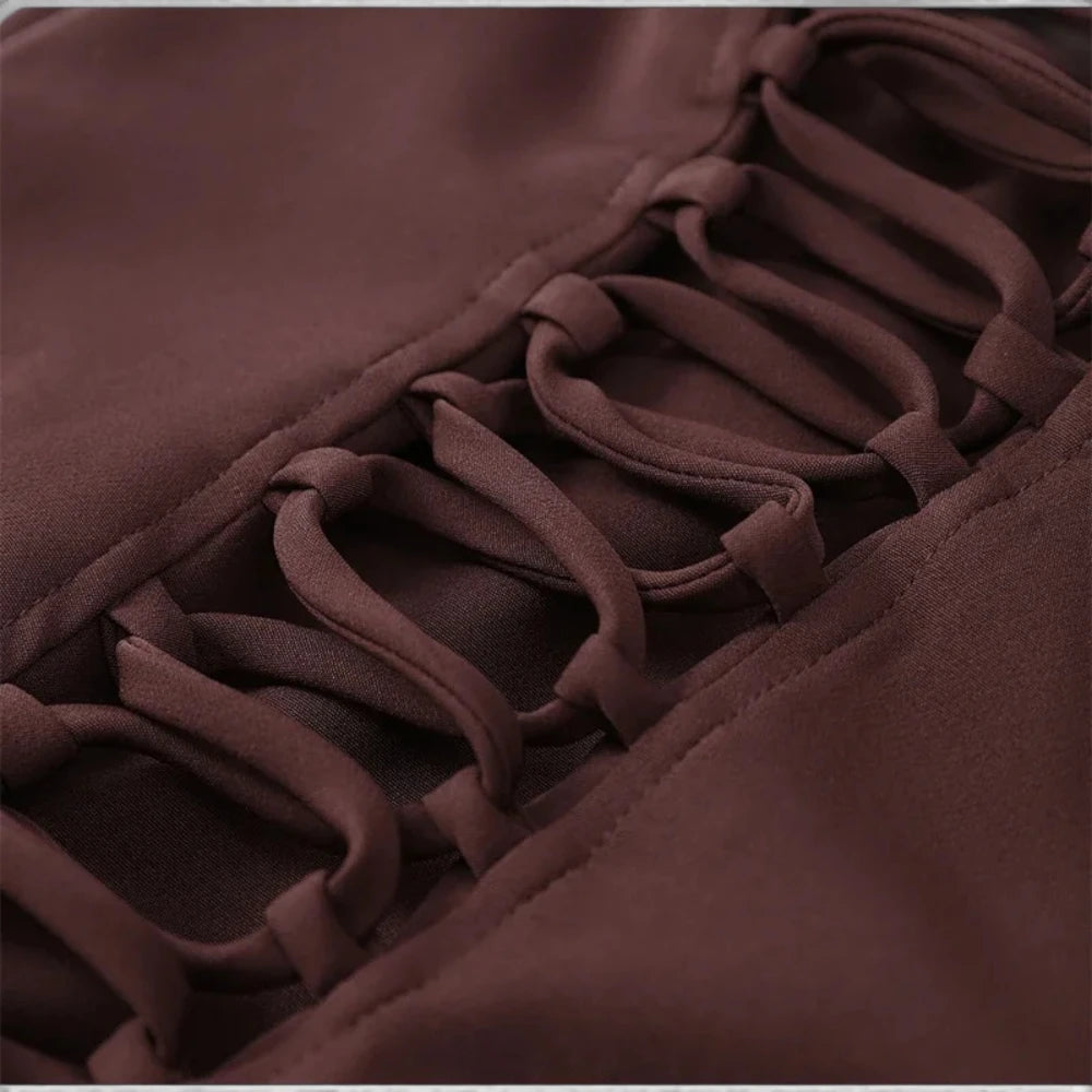 Mini-Robe Moulante Drapée à Larges Bretelles