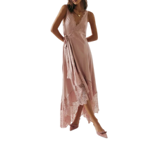 Robe Débardeur Fluide à Ourlet Irrégulier et Col V