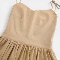 Robe Longue en Lin Dos Nu avec Poches