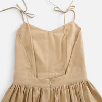Robe Longue en Lin Dos Nu avec Poches