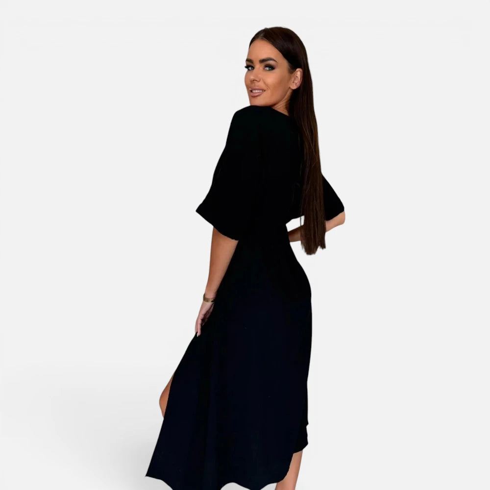 Robe Midi  A Col En V