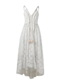 Robe de Plage Bohème Fluide à Fines Bretelles