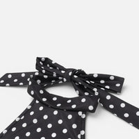 Mini Robe à Pois à Col Licou et Dos Nu
