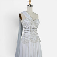 Robe de Cérémonie Longue Bustier Bijou avec Traîne