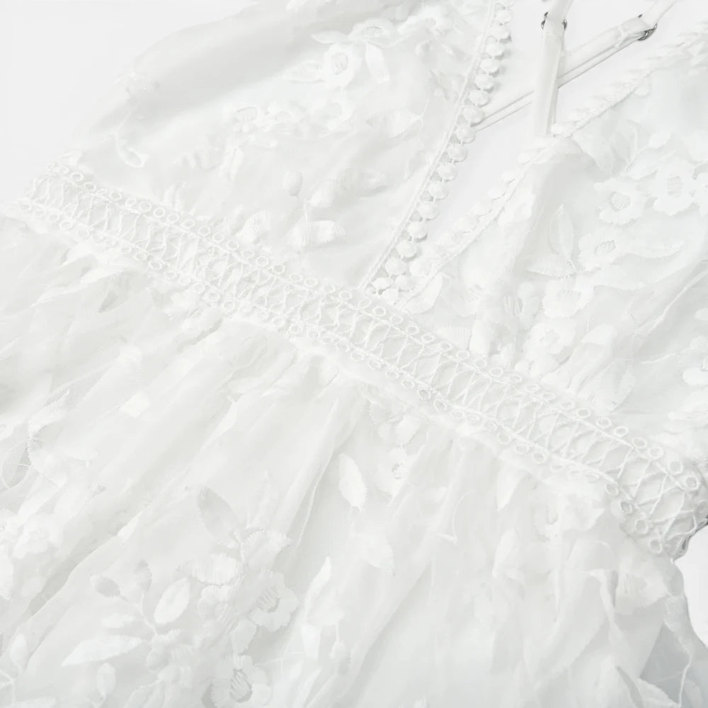 Robe Longue Drapée avec Bustier en Dentelle