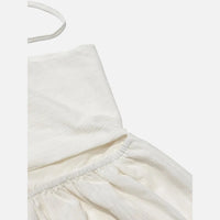 Robe Longue Blanche Bohème à Volants