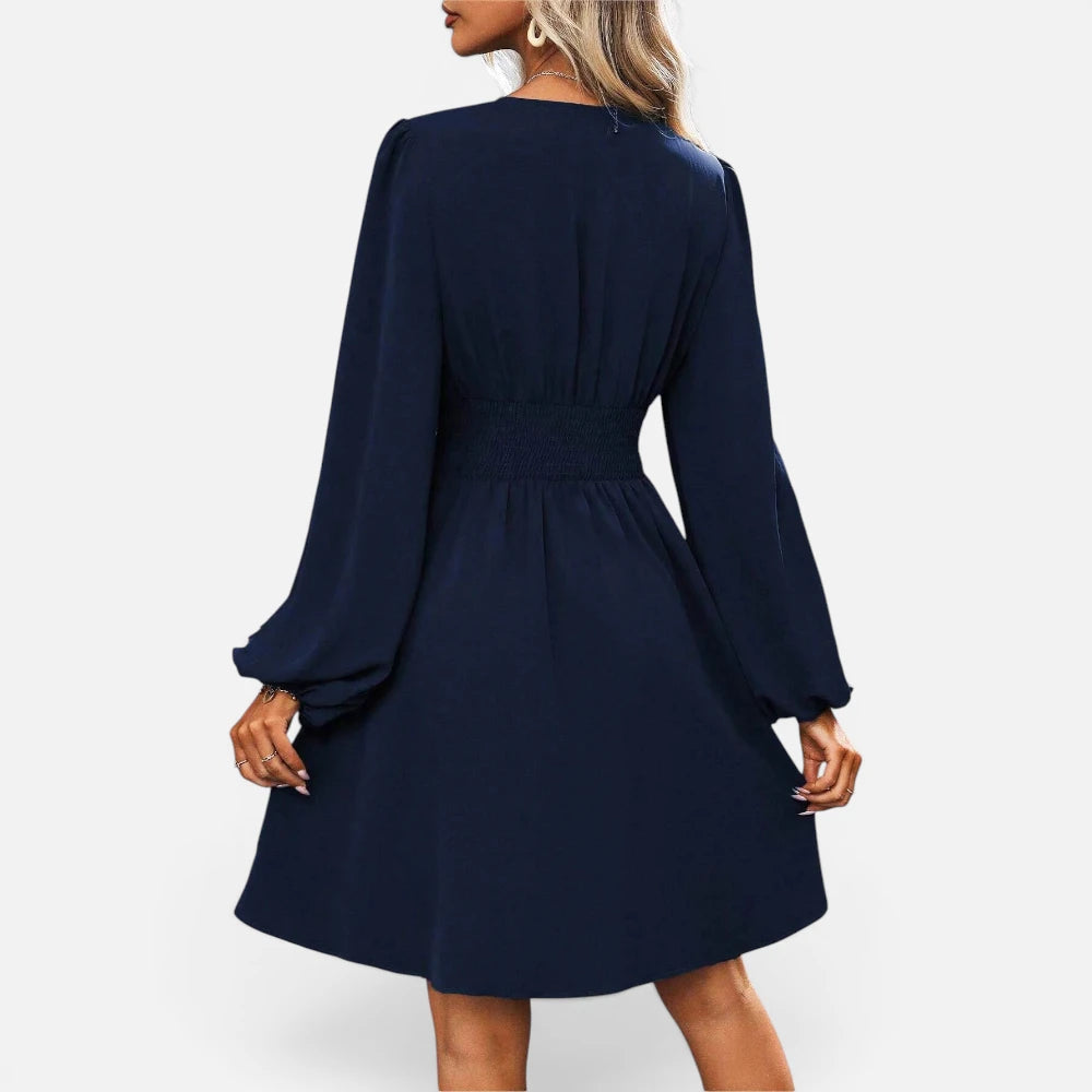 Robe Fluide A Manche Longue
