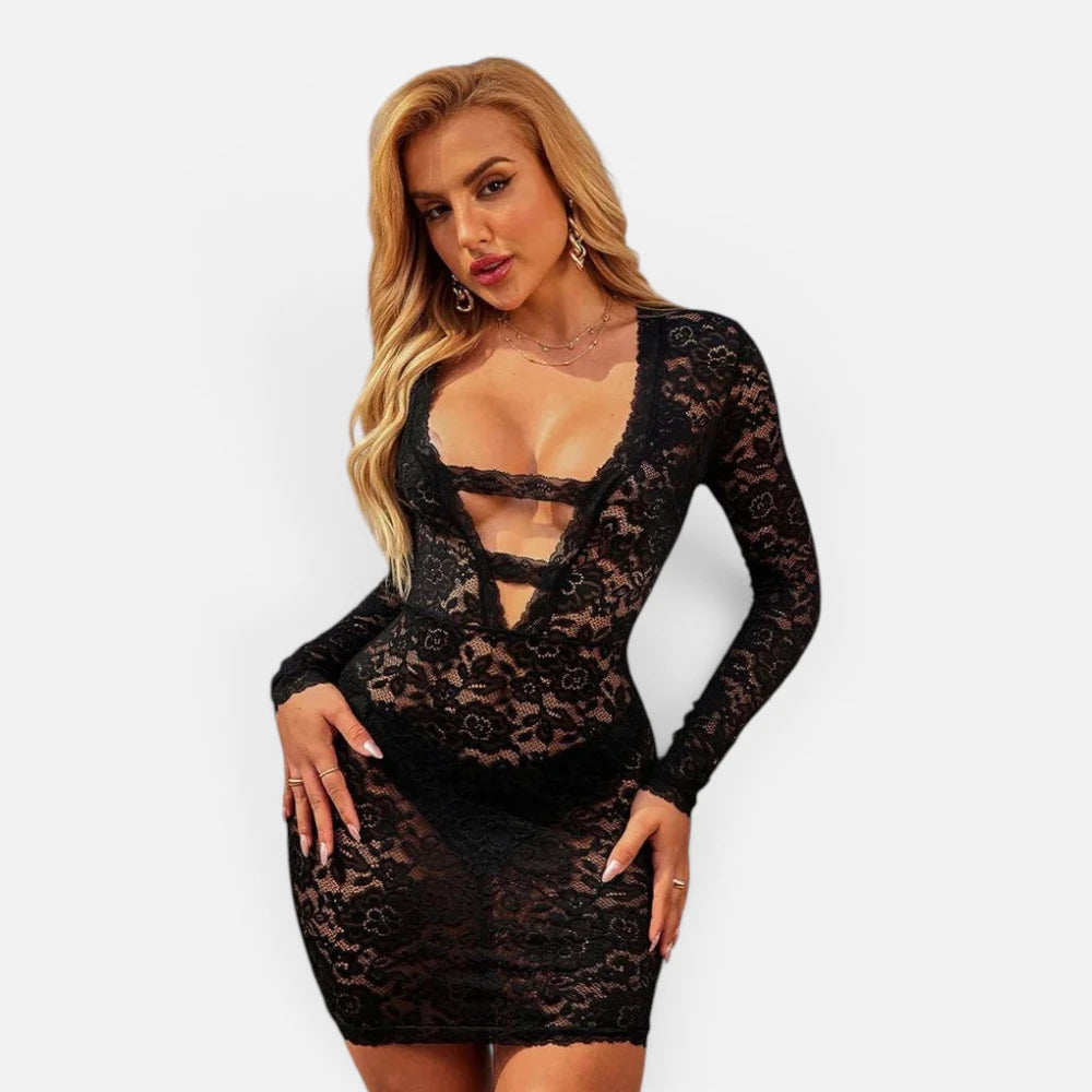 Robe Courte En Dentelle
