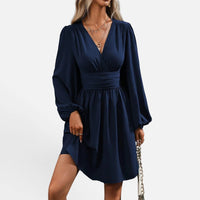 Robe Fluide A Manche Longue