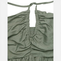 Robe Courte à Col Halter et Volants d'Été