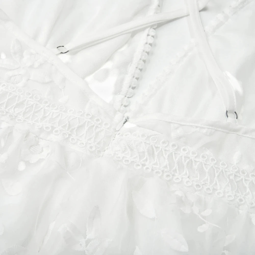 Robe Longue Drapée avec Bustier en Dentelle