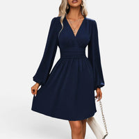 Robe Fluide A Manche Longue