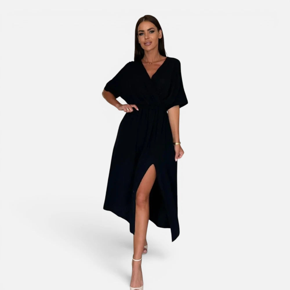 Robe Midi  A Col En V