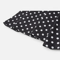 Mini Robe à Pois à Col Licou et Dos Nu
