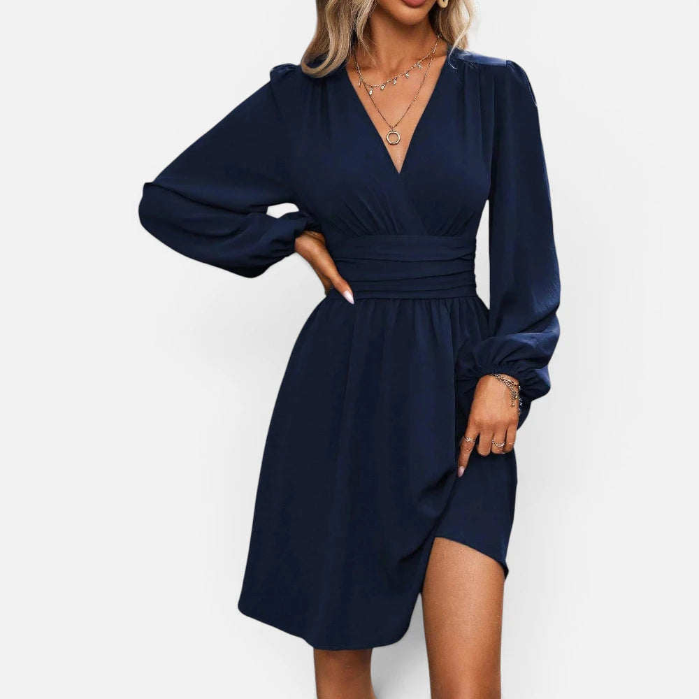 Robe Fluide A Manche Longue